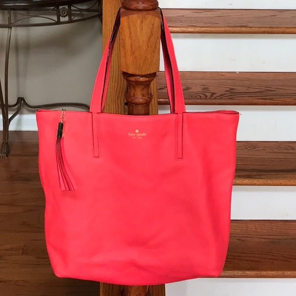 kate spade coral tote